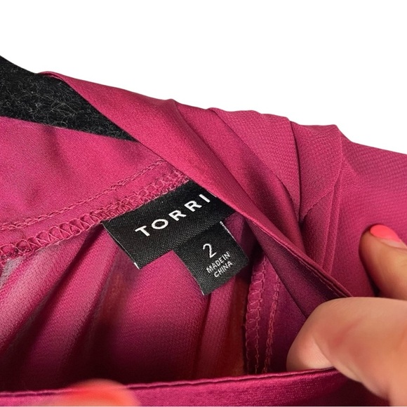 Torrid Burgundy Red Sheer Long Sleeve Blouse size 2X - Picture 4 of 5